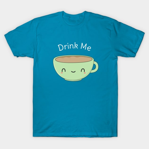 Cute and Funny Cartoon Coffee Mug T-Shirt T-Shirt by happinessinatee